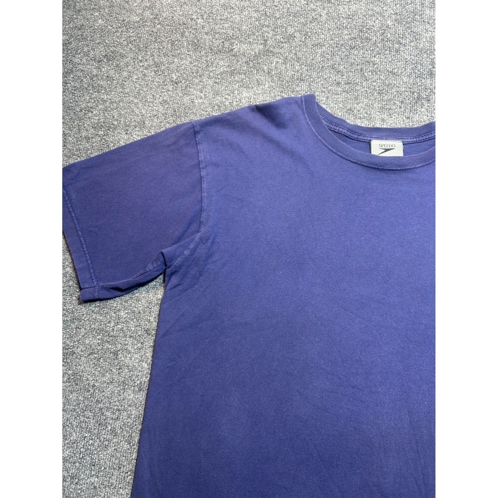 Vintage Speedo Mens Short Sleeve T-Shirt Navy Blue cotton Single Stitch Size L - Picture 2 of 16